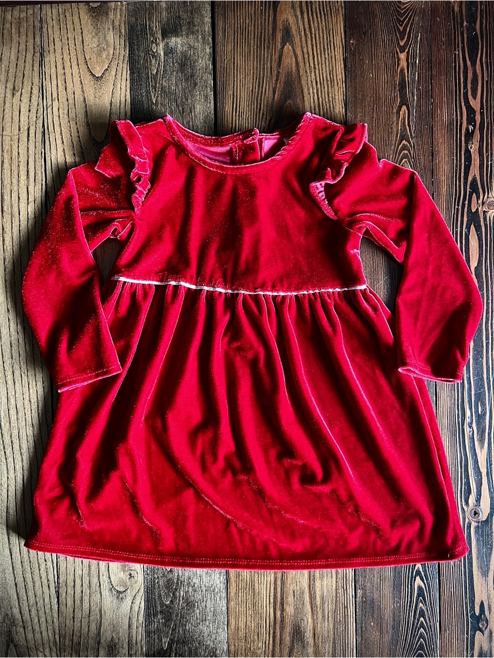5/$20 Kids • OshKosh B'gosh Girls Red Velvet Ruffle Dress 2T Ruffle Party